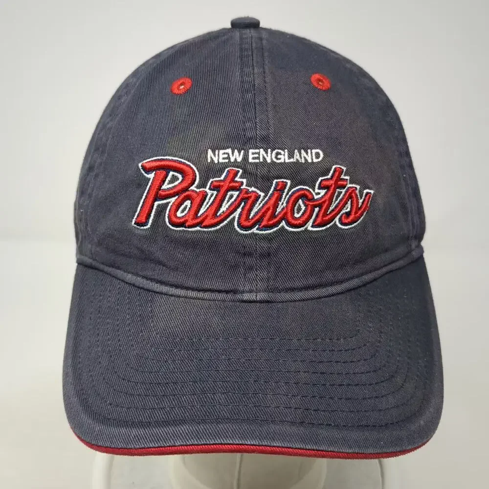 New England Patriots NFL Reebok Blue Red One Size Embroidered Adjustable Cap